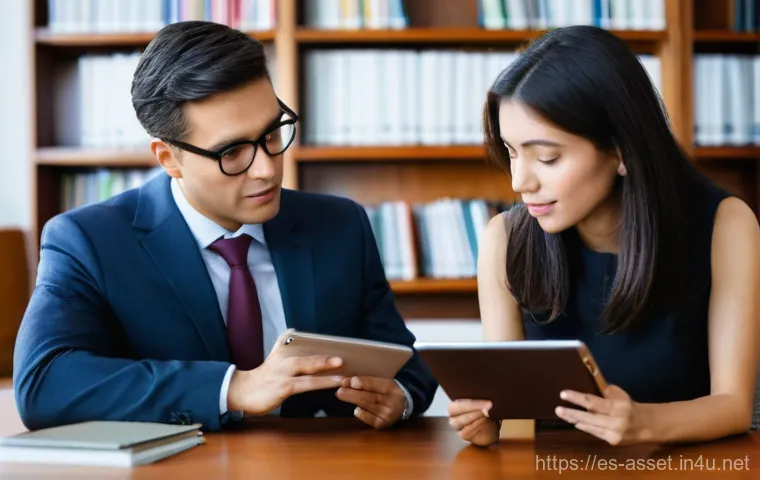 자산관리사 실무 교육 과정 - **Prompt:** A dynamic team of financial professionals, including a male lead in his 40s and two youn...