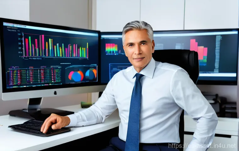 자산관리사 업무 환경과 근무 조건 - **Prompt 1: The Modern Financial Advisor: Tech-Enhanced Client Engagement**
    "A vibrant, high-def...